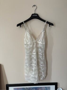Blush. - Lace Slip Dress in Ivory
